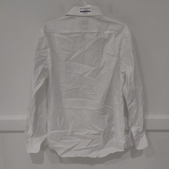 NWT Ryan Seacrest Men Slim Fit Stretch Dress Shirt White Size 15 32/33 $70 2A159 - Picture 2 of 2